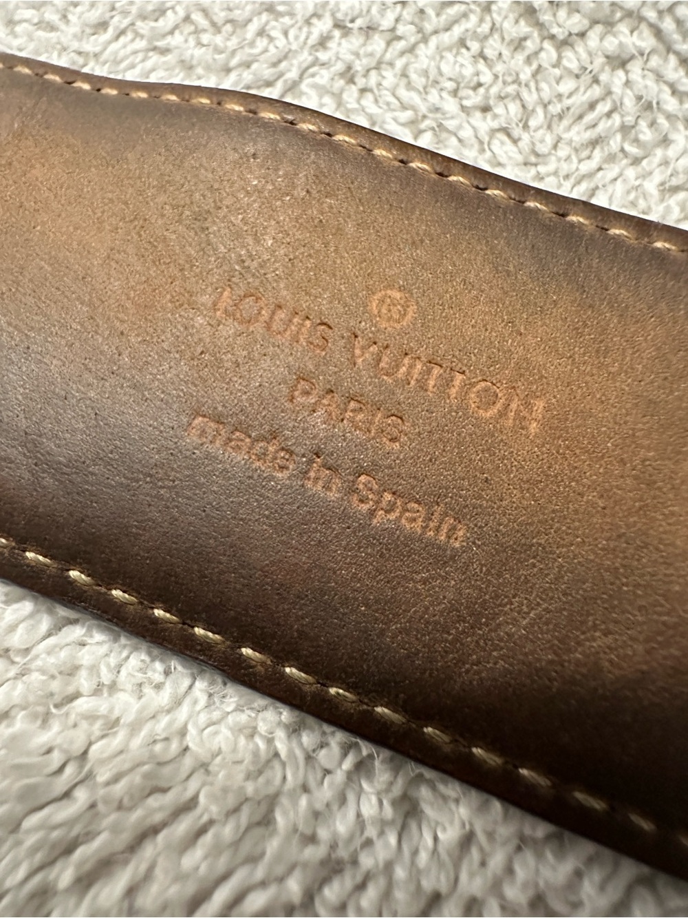 Authentic Louis Vuitton Men’s Monogram LV Belt 40mm Brown/Gold 110/44 - Picture 7 of 12